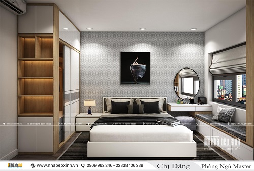 Phòng ngủ người lớn hiện đại tại chung cư Emerald Celadon City 71m2